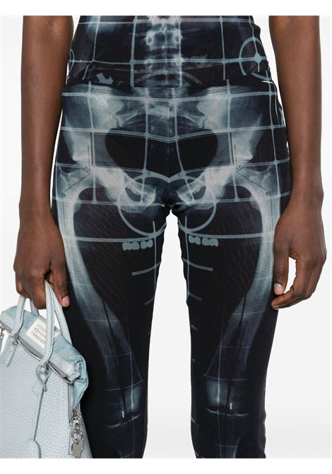 pantaloni squeletor donna neri e blu JEAN PAUL GAULTIER | 25/33-F-PA183-T580005956